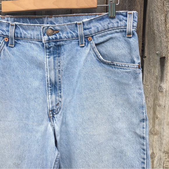 Levi’s Vintage 90’s 550 Relaxed Fit Orange Tag Jean Blue 34 - Picture 6 of 16